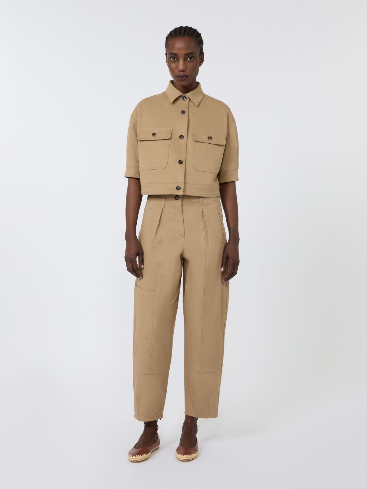 Cotton bull denim cargo trousers by MAX MARA