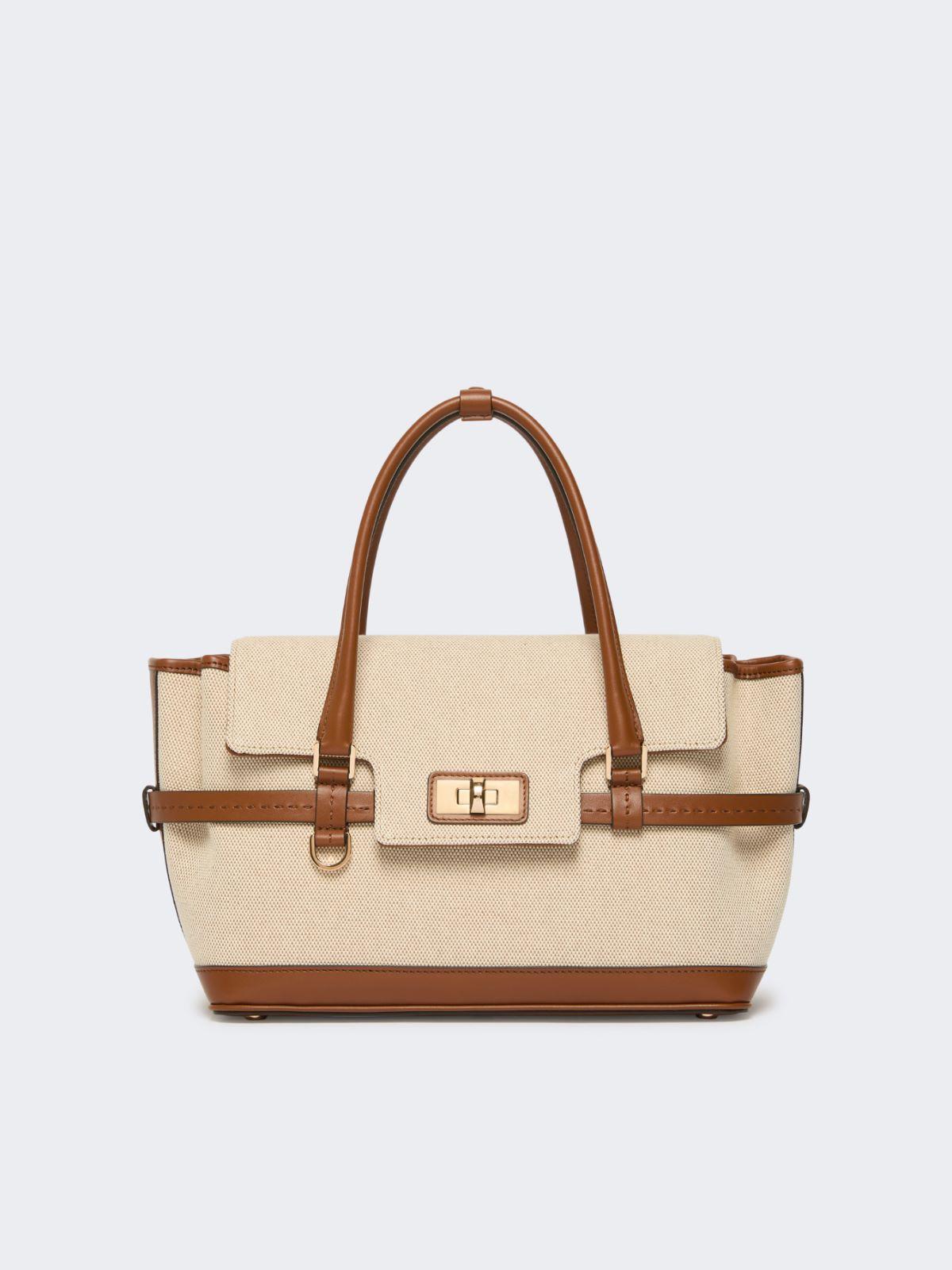 Cotton canvas and leather handbag by MAX MARA