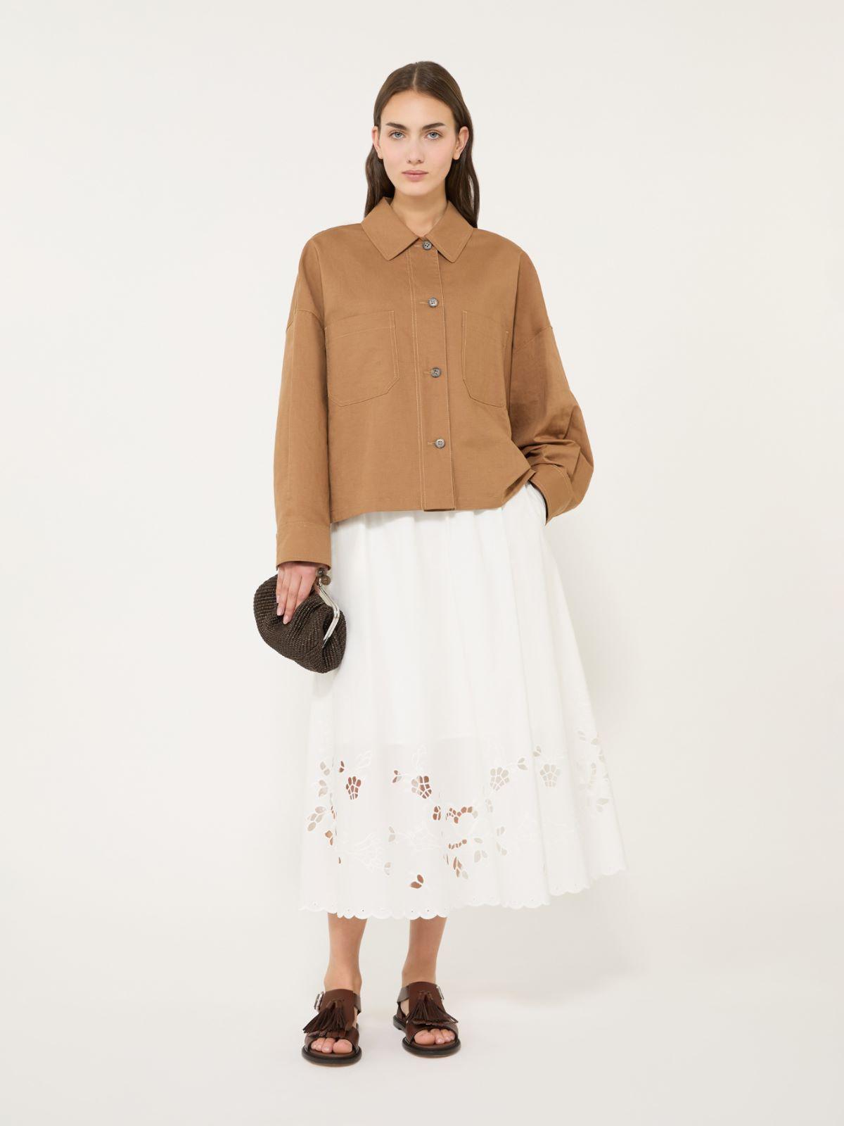 Cotton-poplin midi skirt by MAX MARA