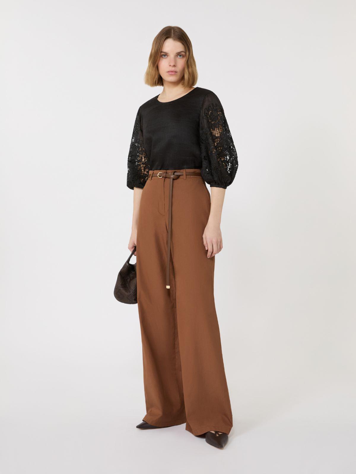 Cotton poplin trousers by MAX MARA