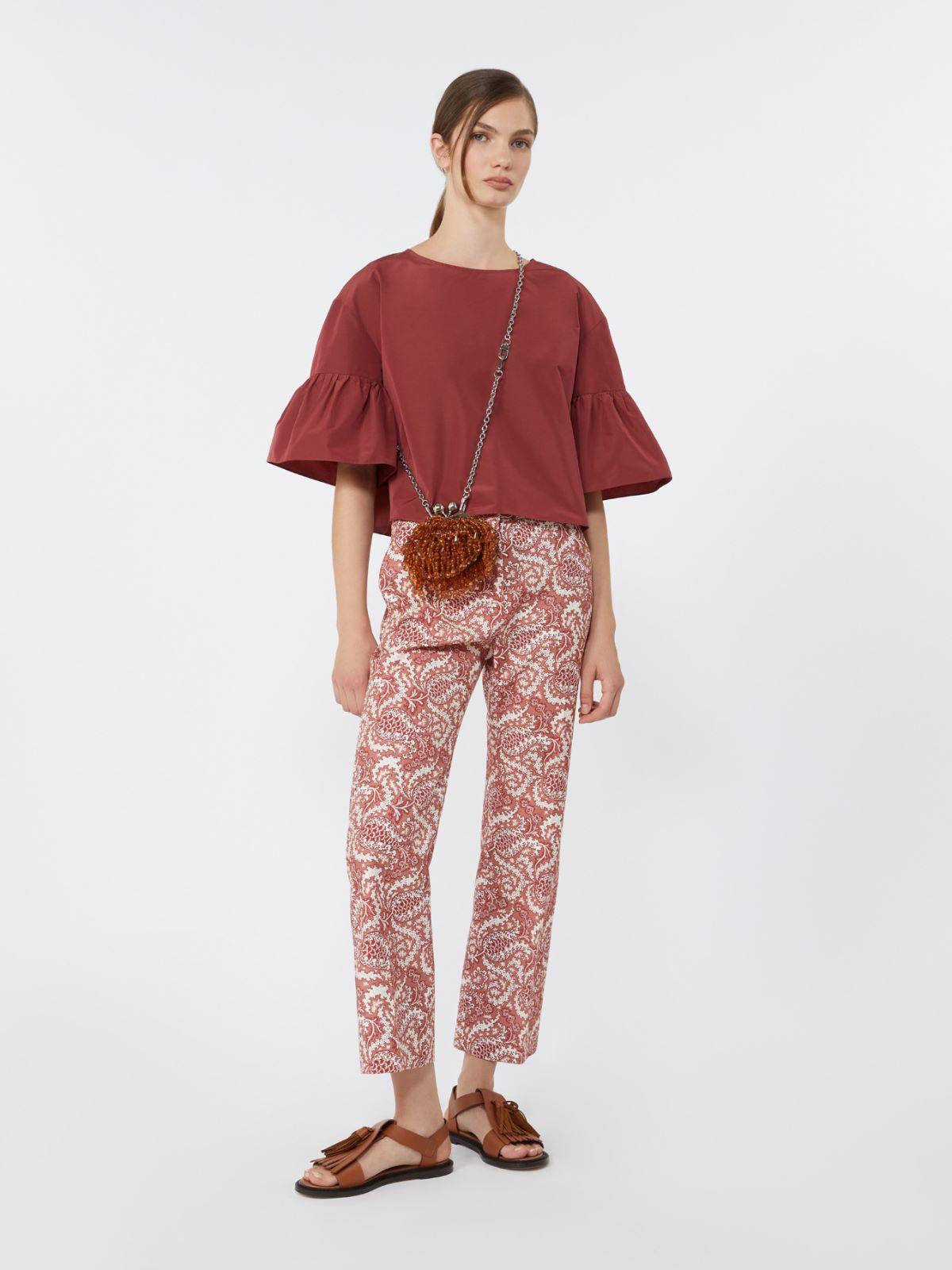 Cotton taffeta cropped blouse by MAX MARA