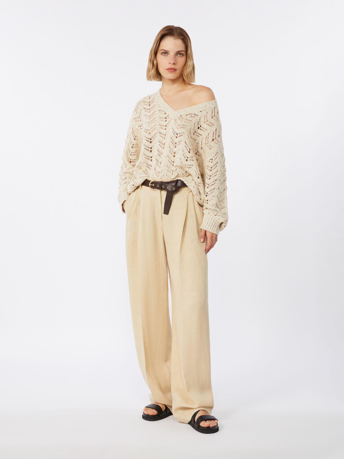 Cotton yarn and sequin sweater by MAX MARA