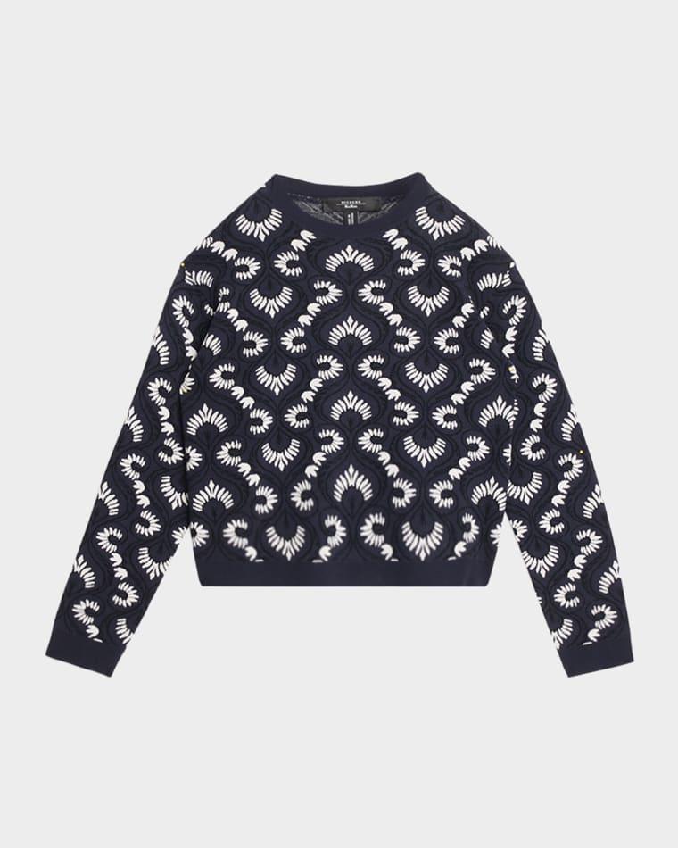 Crewneck Jacquard Knit Sweater by MAX MARA