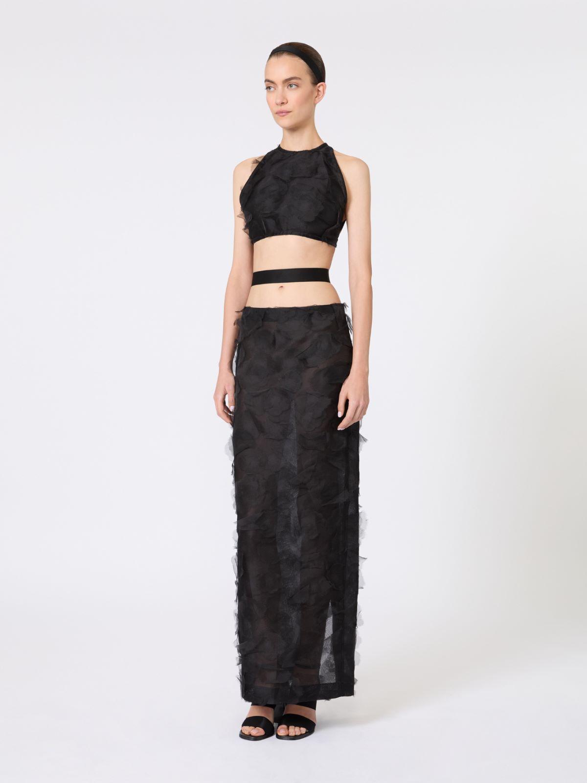 Crop top in silk fil coupé jacquard by MAX MARA