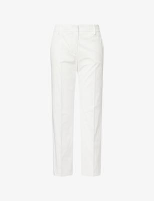 Cropped Cigarette Slim-Fit Cotton Trousers by MAX MARA