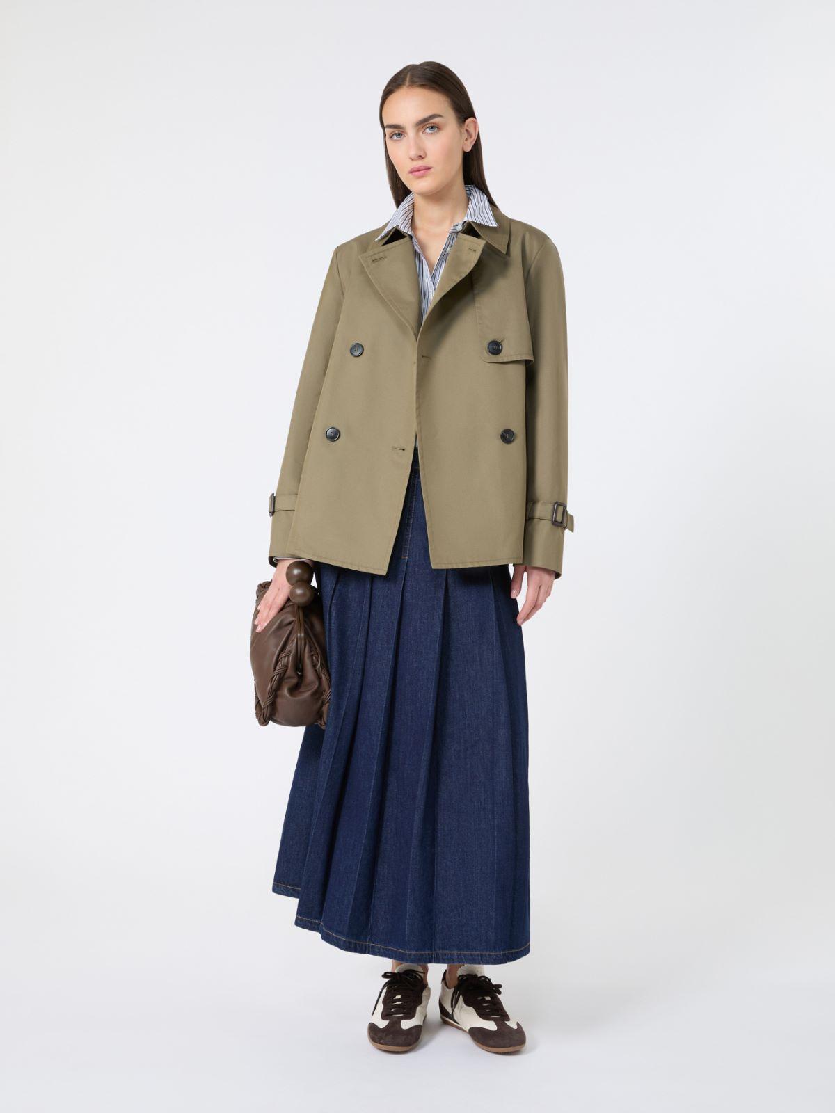 Cropped, water-repellent gabardine trench coat by MAX MARA