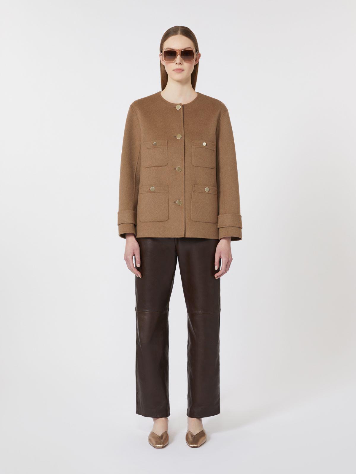Cropped wool broadcloth jacket by MAX MARA