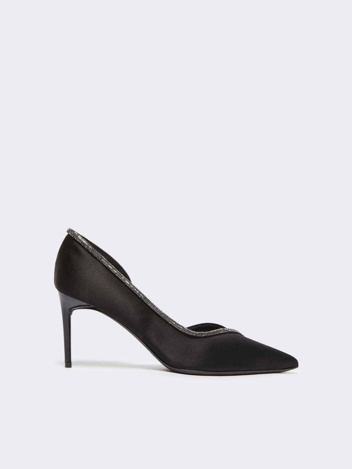 Crystal-adorned satin court shoes by MAX MARA