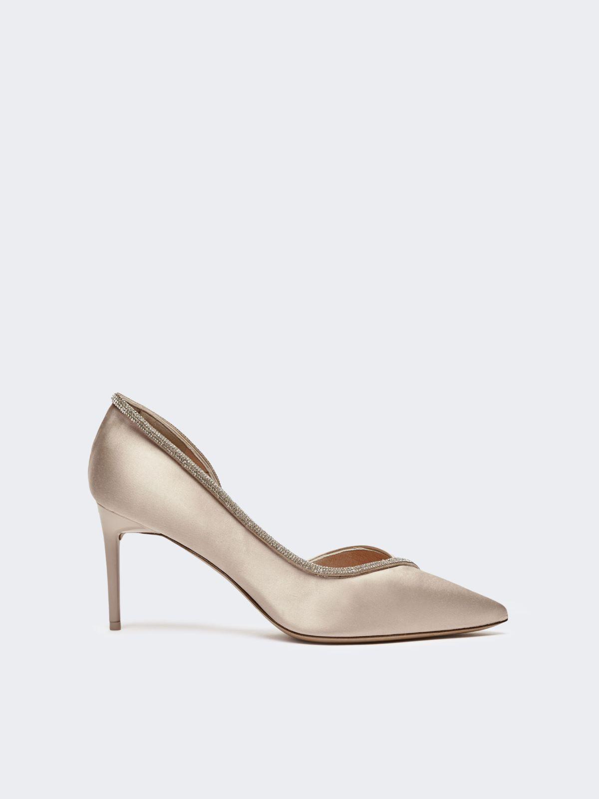 Crystal-adorned satin court shoes by MAX MARA