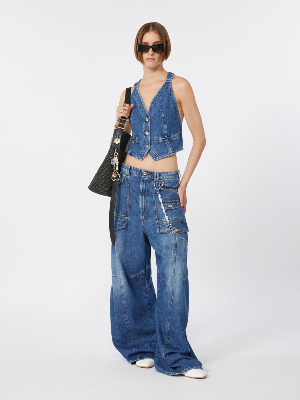 Denim cargo trousers by MAX MARA