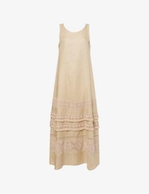 Dolmen Sleeveless Linen Midi Dress by MAX MARA