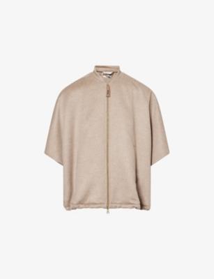 Double-Faced Zip-Up Cashmere Cape by MAX MARA