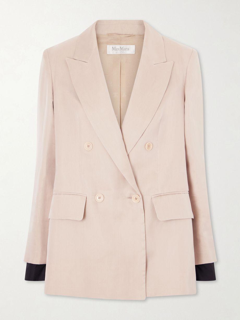 Double-breasted silk-satin blazer by MAX MARA