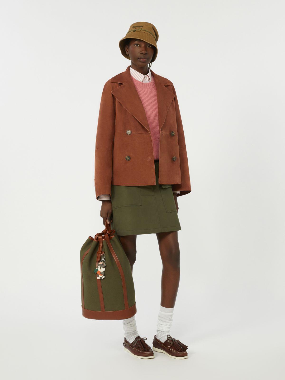 Double-breasted suede jacket by MAX MARA