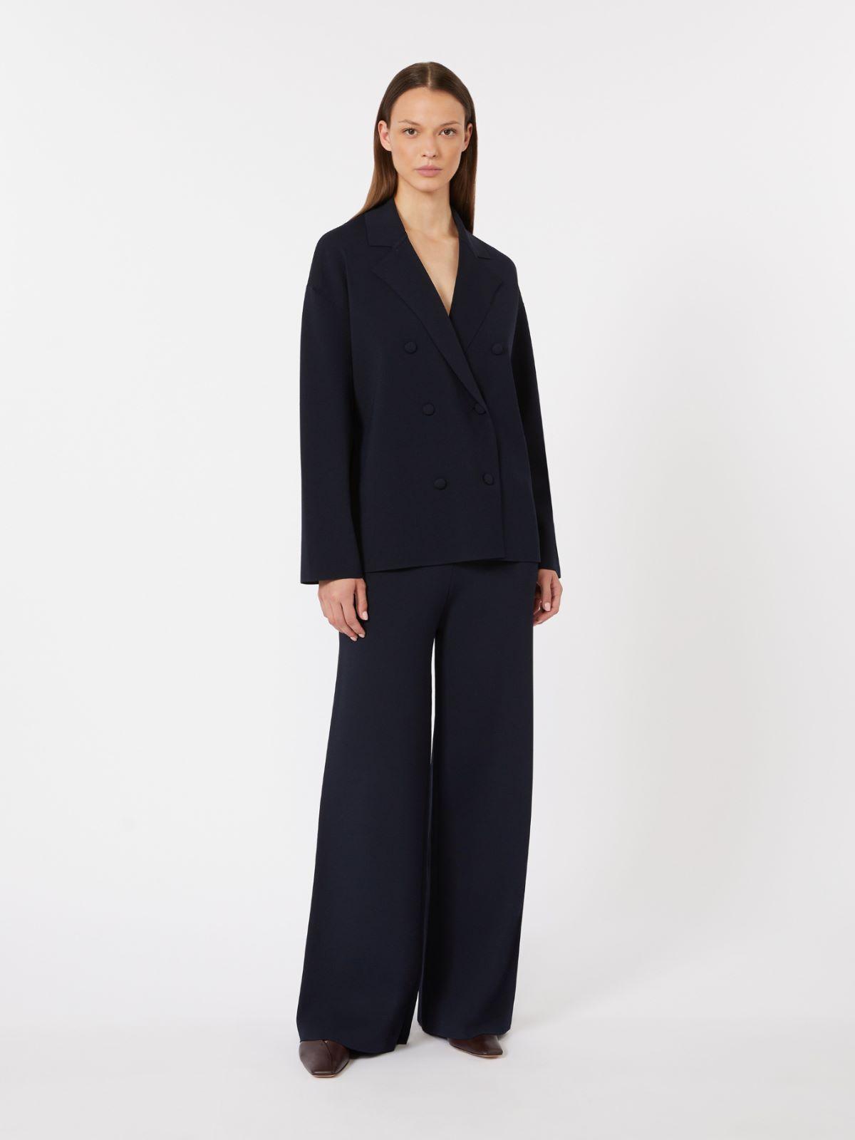 Double-breasted viscose crêpe jacket by MAX MARA