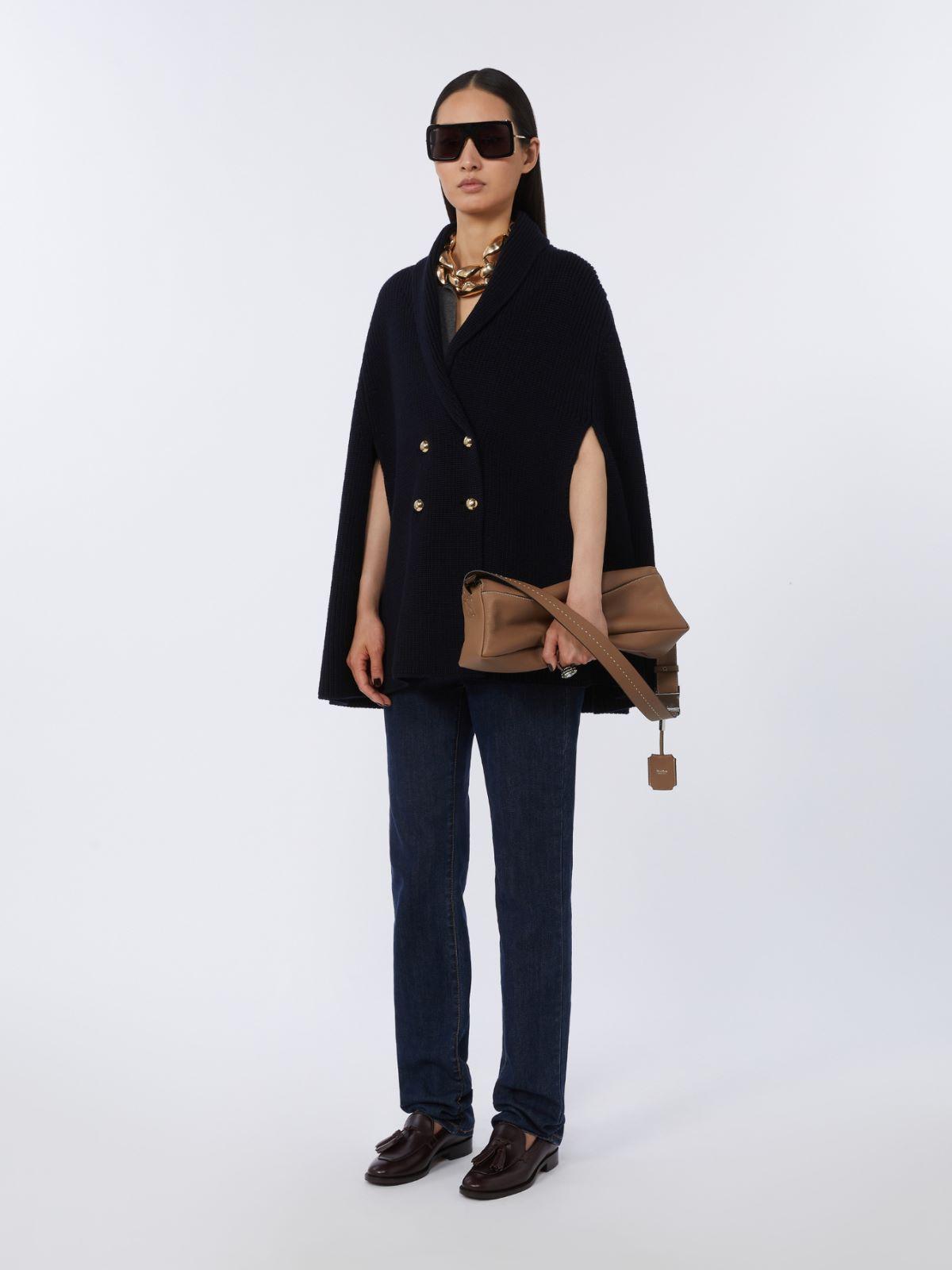 Double-breasted wool cape by MAX MARA