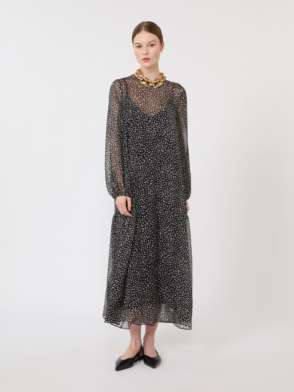 Dress in printed chiffon by MAX MARA