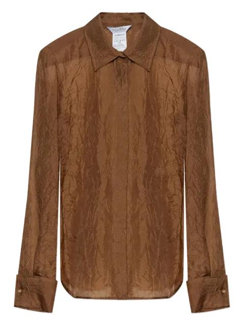 Eloisa crumpled silk shirt by MAX MARA