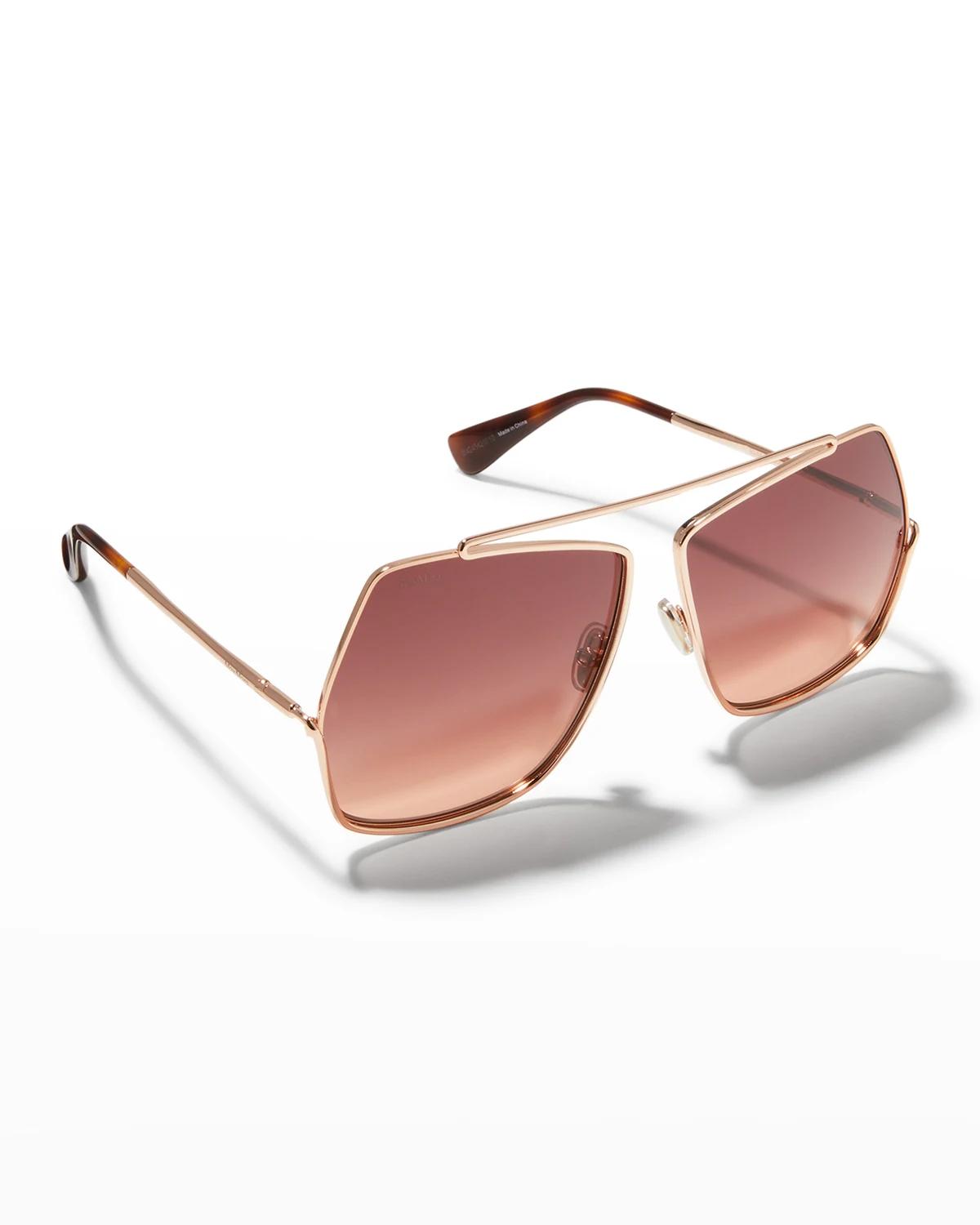 Elsa Geo Metal Butterfly Sunglasses by MAX MARA
