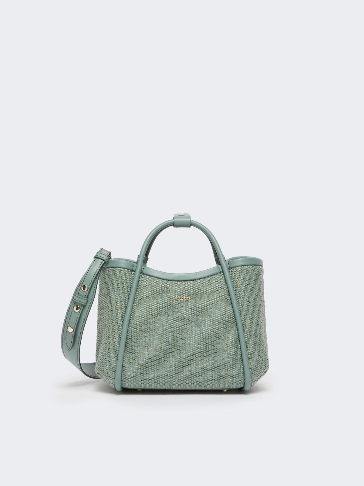 Extra-small raffia-look basketweave Marine bag by MAX MARA