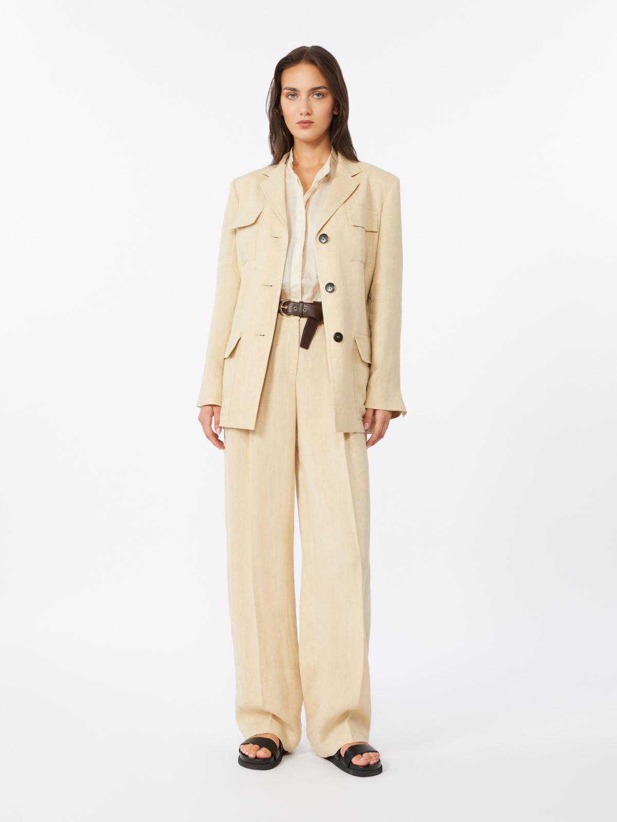 Faded linen drawstring jacket by MAX MARA