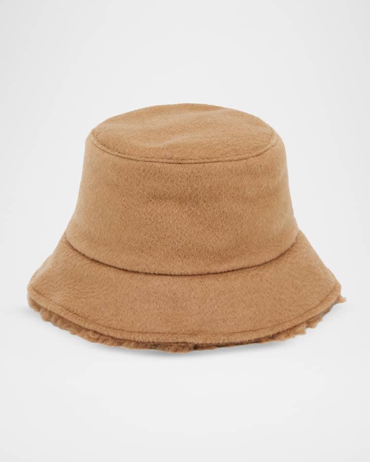 Fiducia Reversible Camel & Teddy Cloche Hat by MAX MARA