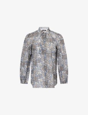 Floral-Print Regular-Fit Cotton Shirt by MAX MARA