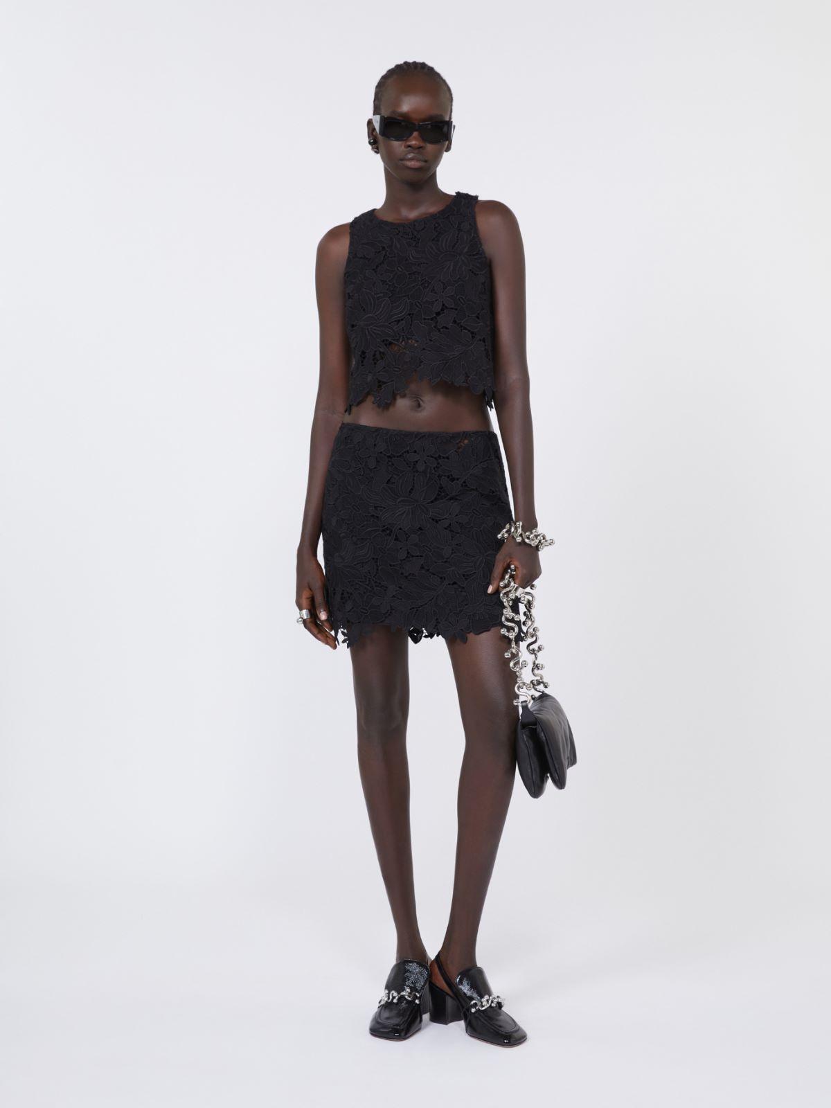 Floral macramé skirt by MAX MARA