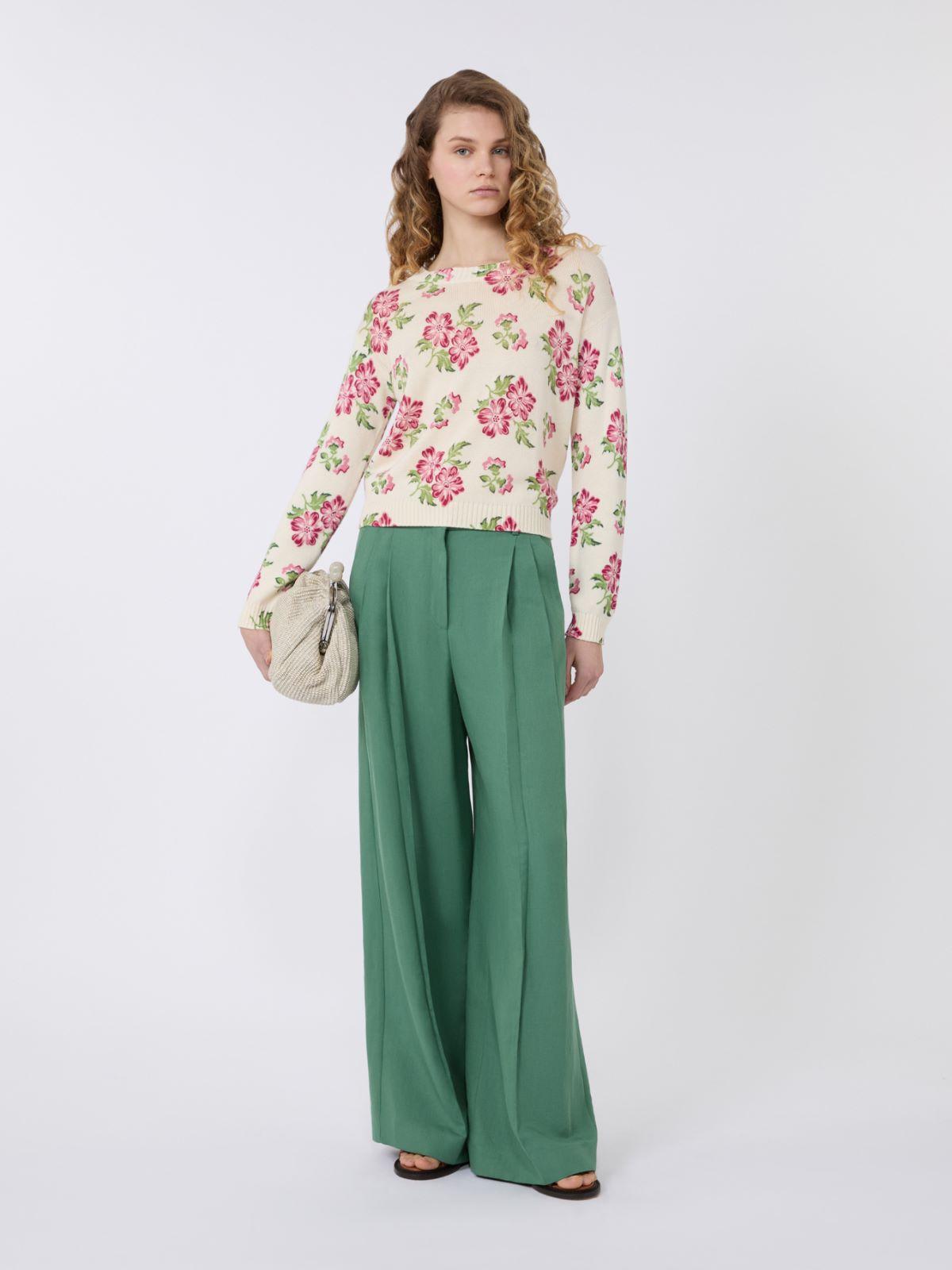 Floral printed cotton jumper by MAX MARA