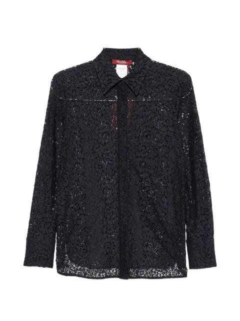 Gala long-sleeve lace shirt by MAX MARA