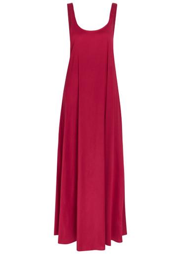 Gathered-back cotton-blend maxi dress by MAX MARA