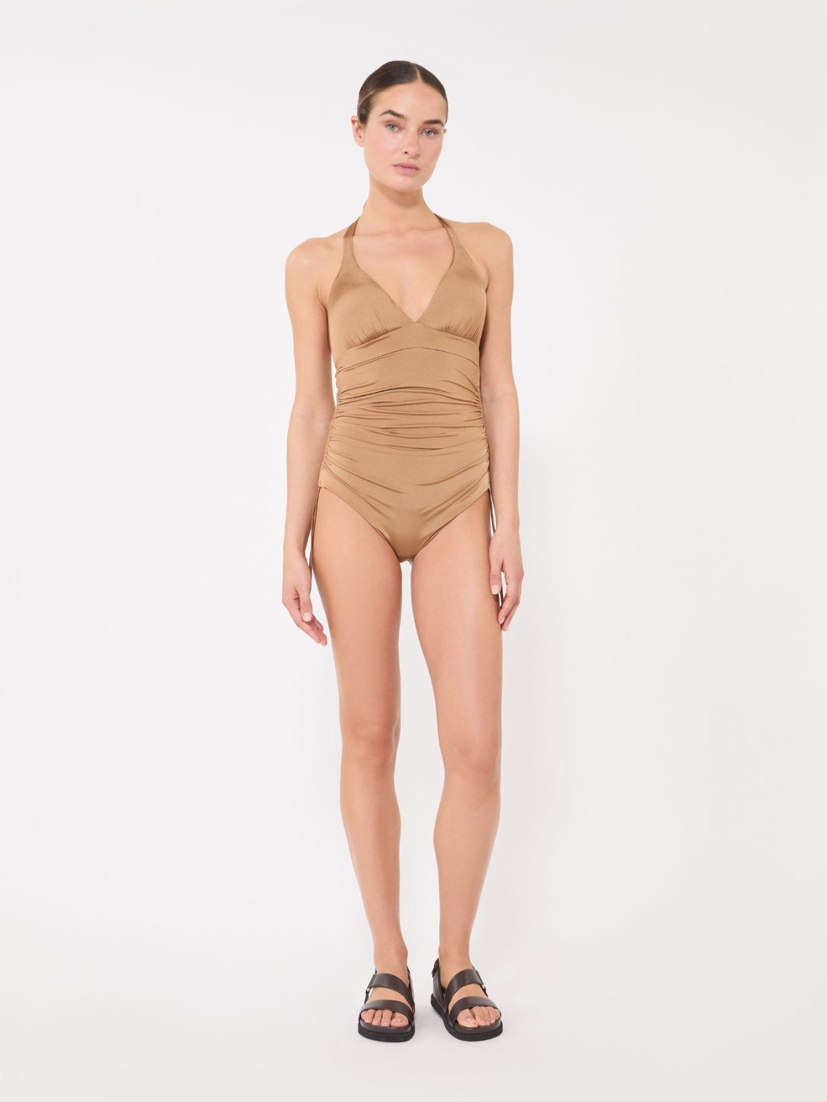 Gathered jersey swimsuit by MAX MARA