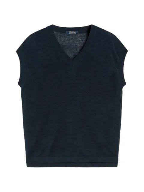 Ghianda V-neck knitted T-shirt by MAX MARA
