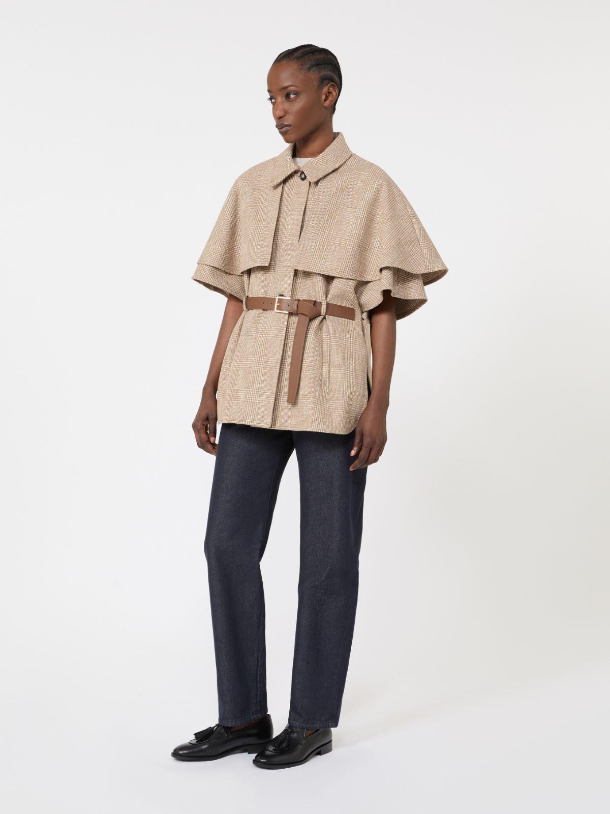 Glen plaid cotton cloak by MAX MARA