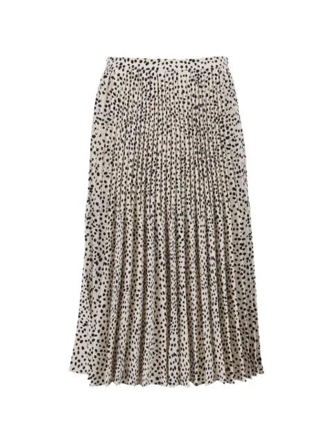 Gonna Legno pleated polka dot skirt by MAX MARA