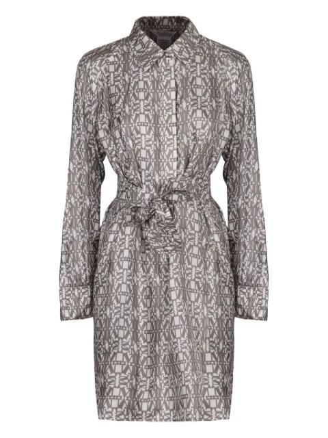 Grembo monogram printed mini shirt dress by MAX MARA