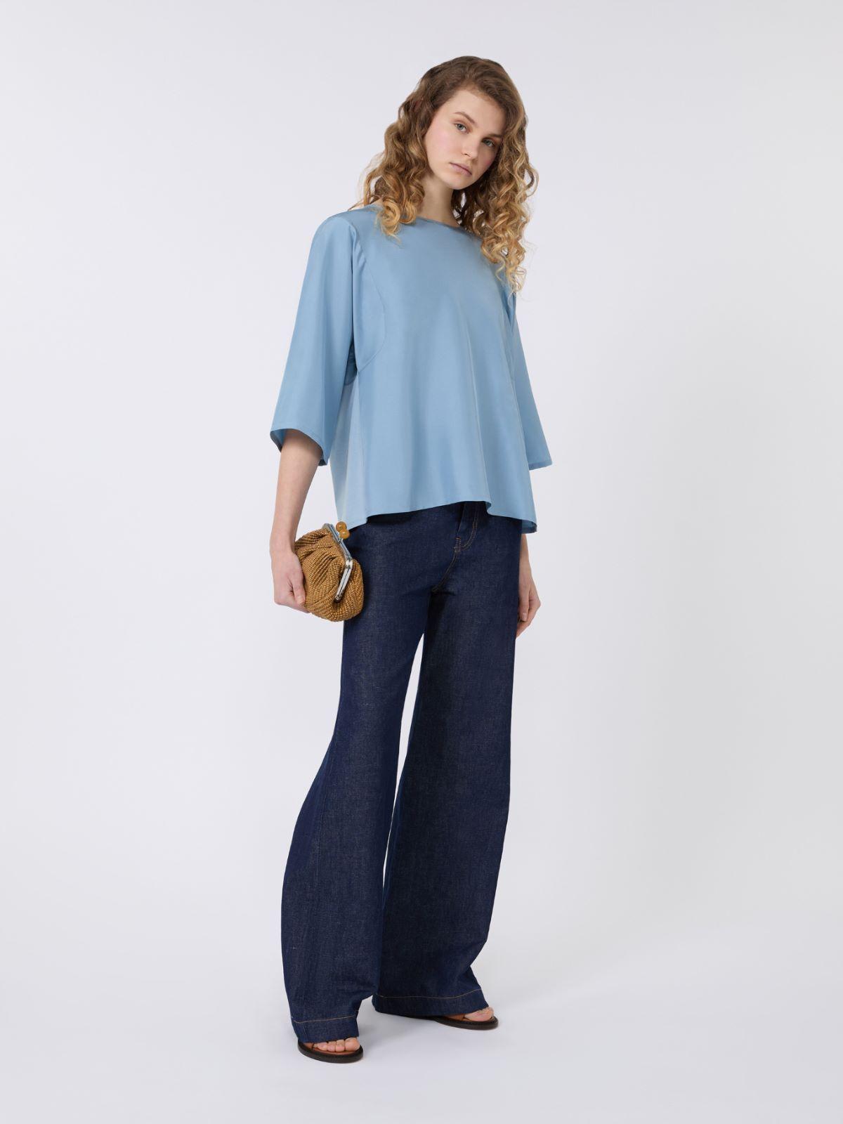 Habotai silk and jersey blouse by MAX MARA