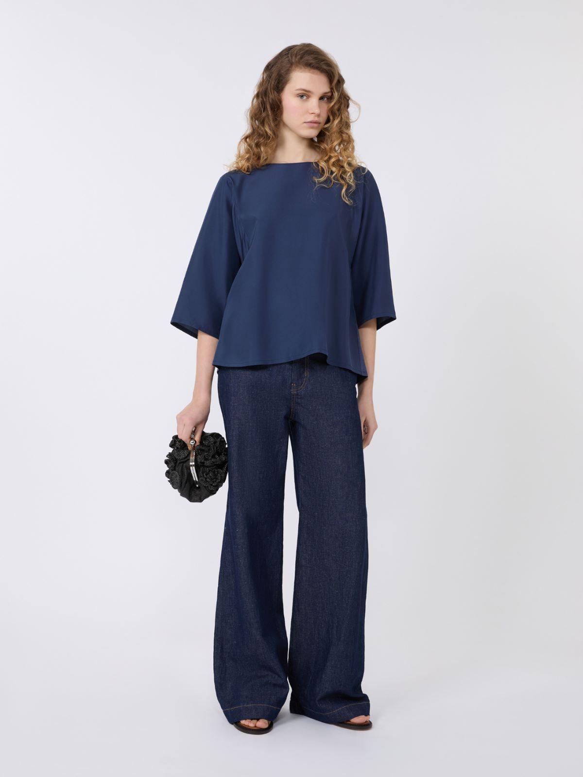 Habotai silk and jersey blouse by MAX MARA