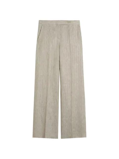 Herringbone linen twill trousers by MAX MARA
