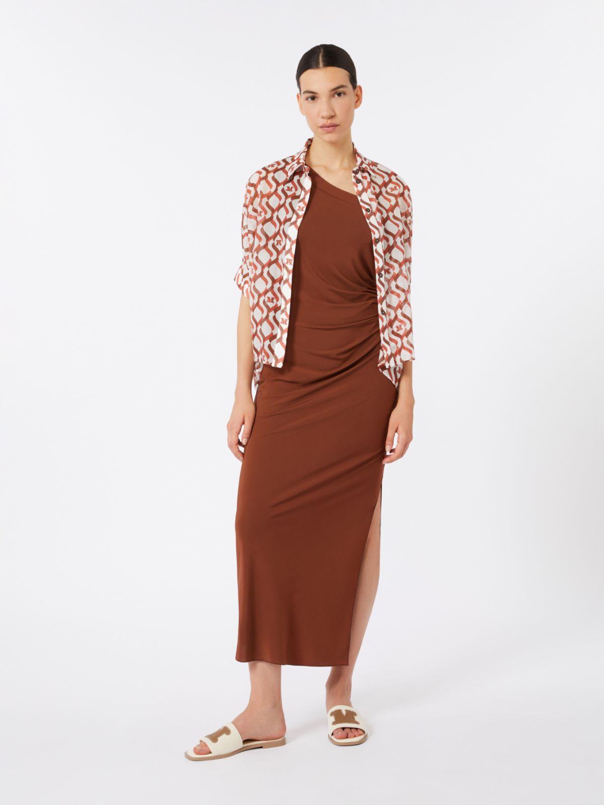 Jersey one-shoulder dress by MAX MARA