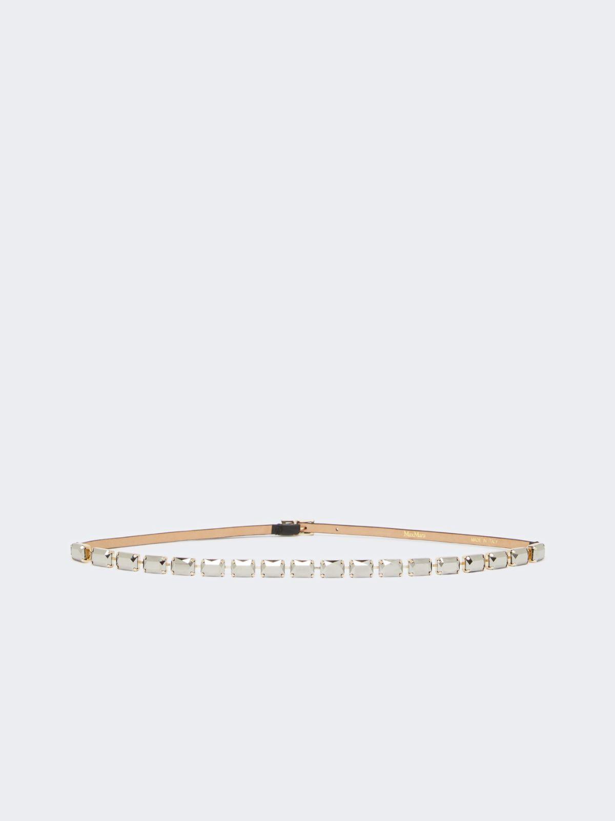 Jewelled nappa leather belt by MAX MARA