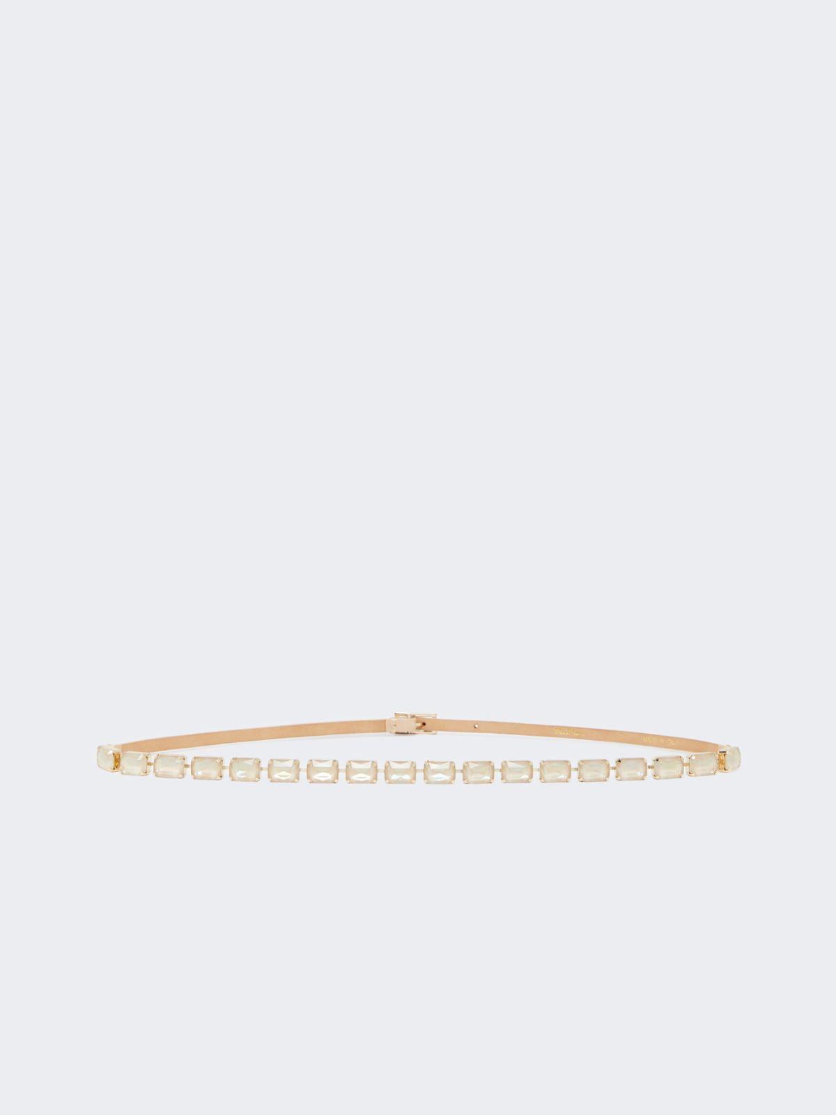 Jewelled nappa leather belt by MAX MARA