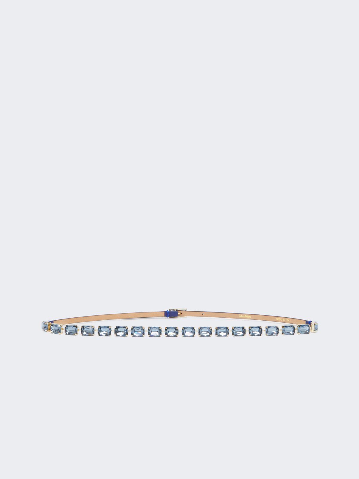 Jewelled nappa leather belt by MAX MARA