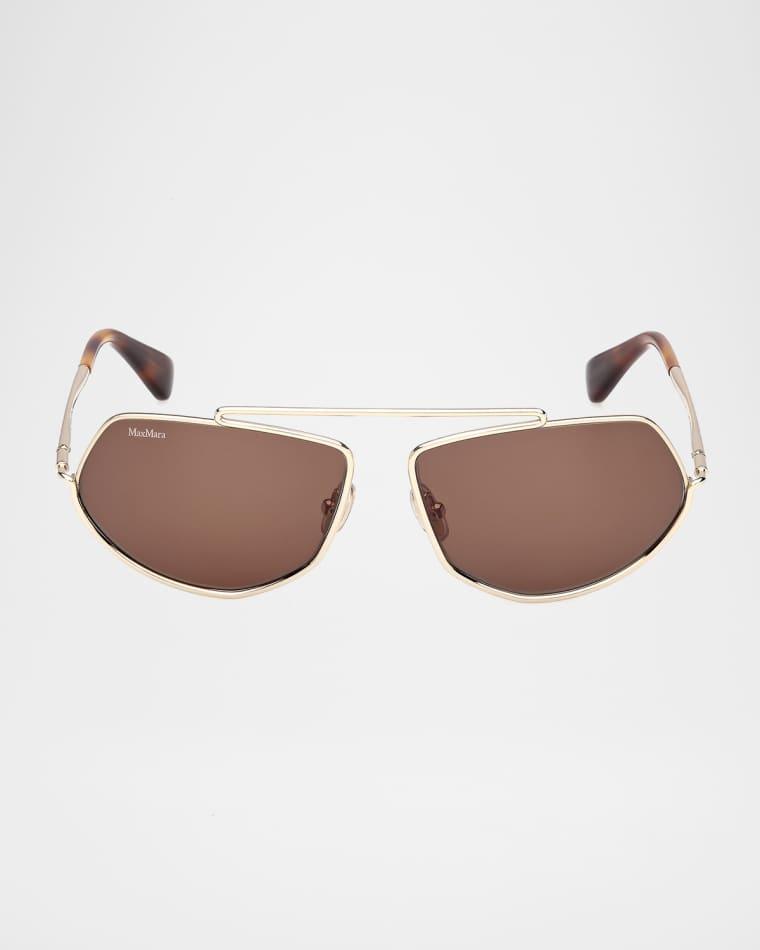 Joey 60mm Metal Square Sunglasses by MAX MARA