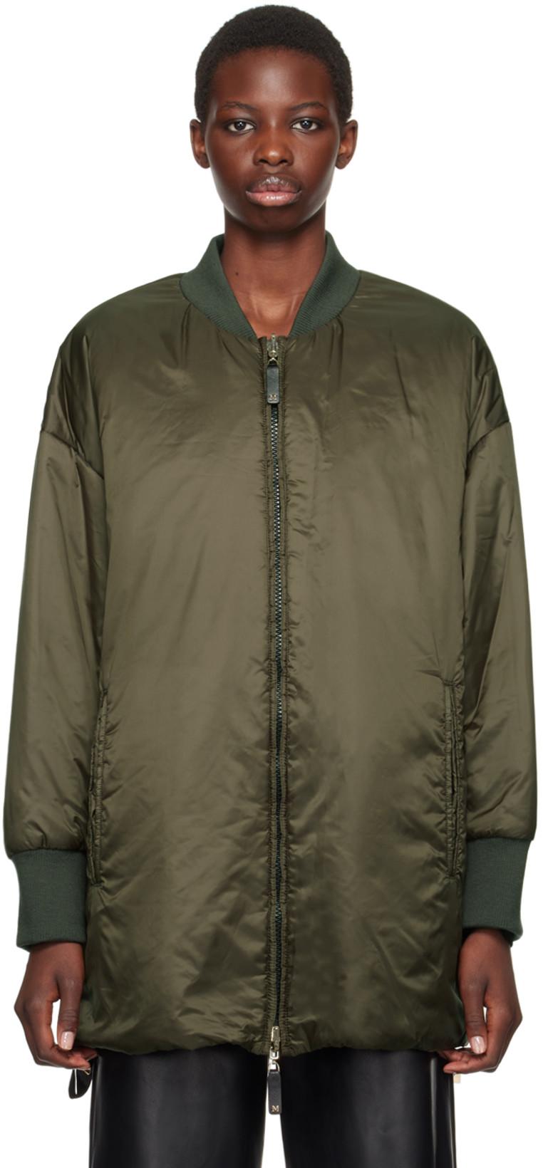 Khaki The Cube Greenbo Jacket by MAX MARA
