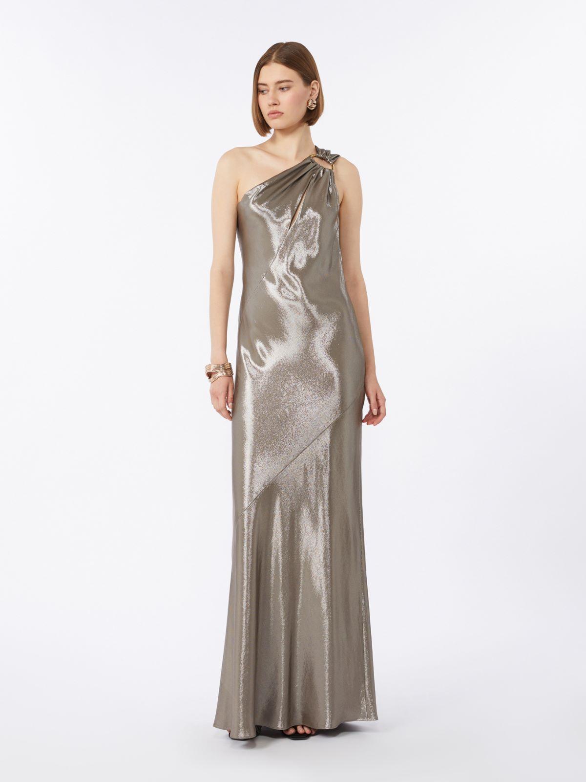 Lamé one-shoulder dress by MAX MARA