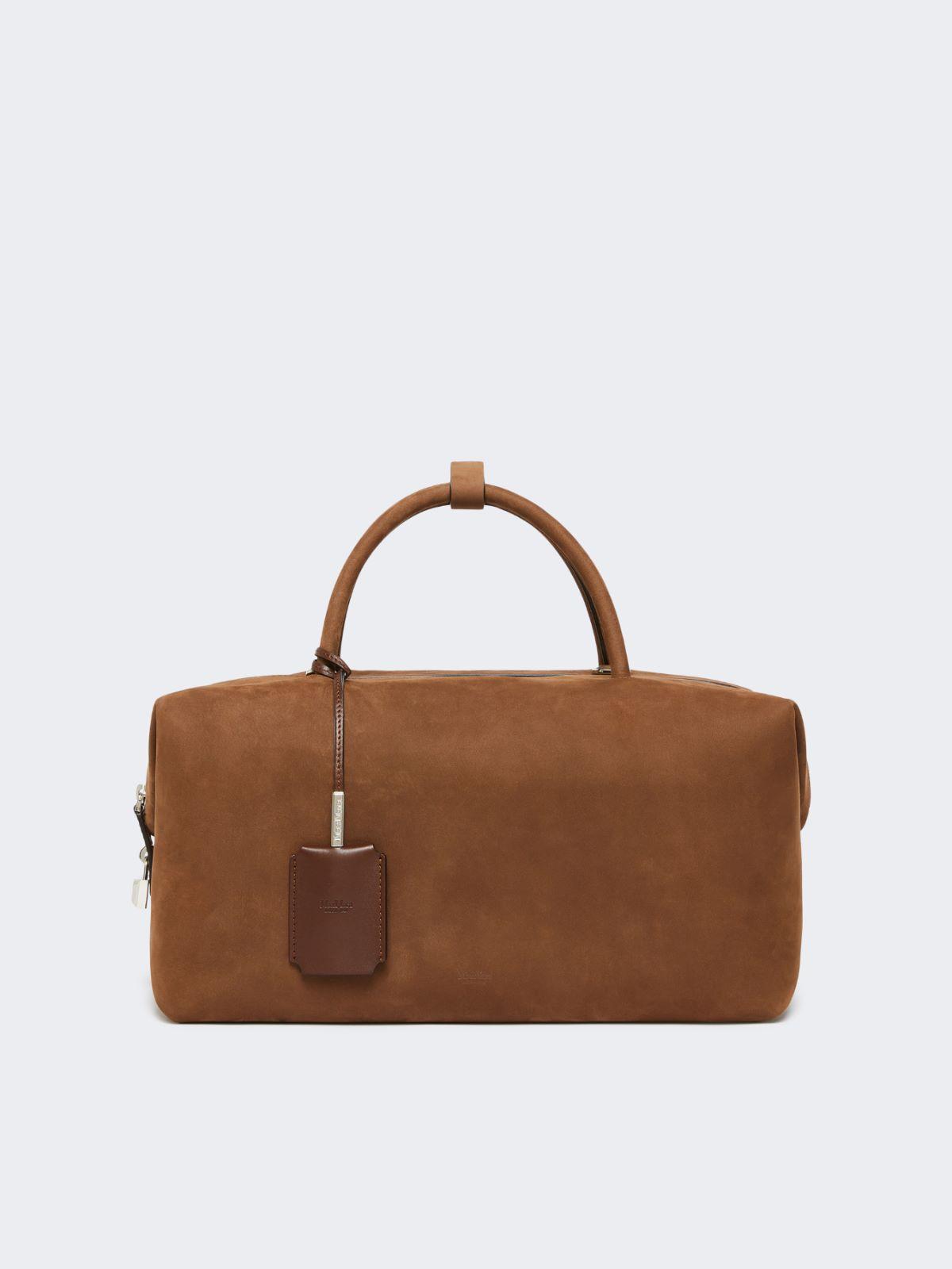 Large nubuck leather Boston bag by MAX MARA