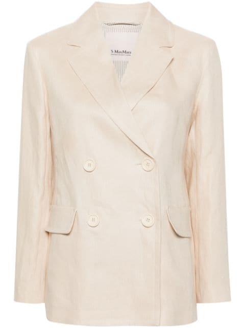 Laura double-breasted linen blazer by MAX MARA