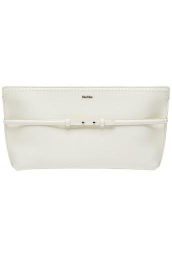 Leather archetipo clutch with wristband by MAX MARA
