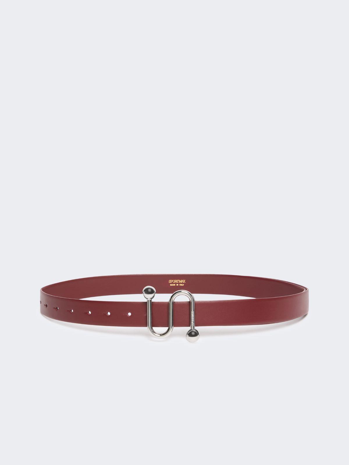 Leather belt with S buckle by MAX MARA